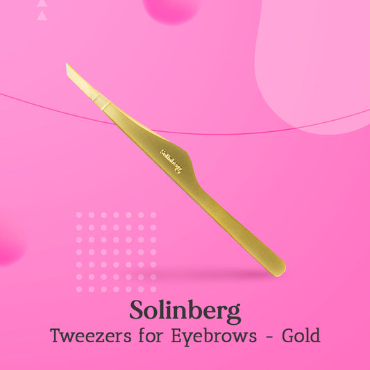 Tweezers for eyebrows Solinberg G805 Gold