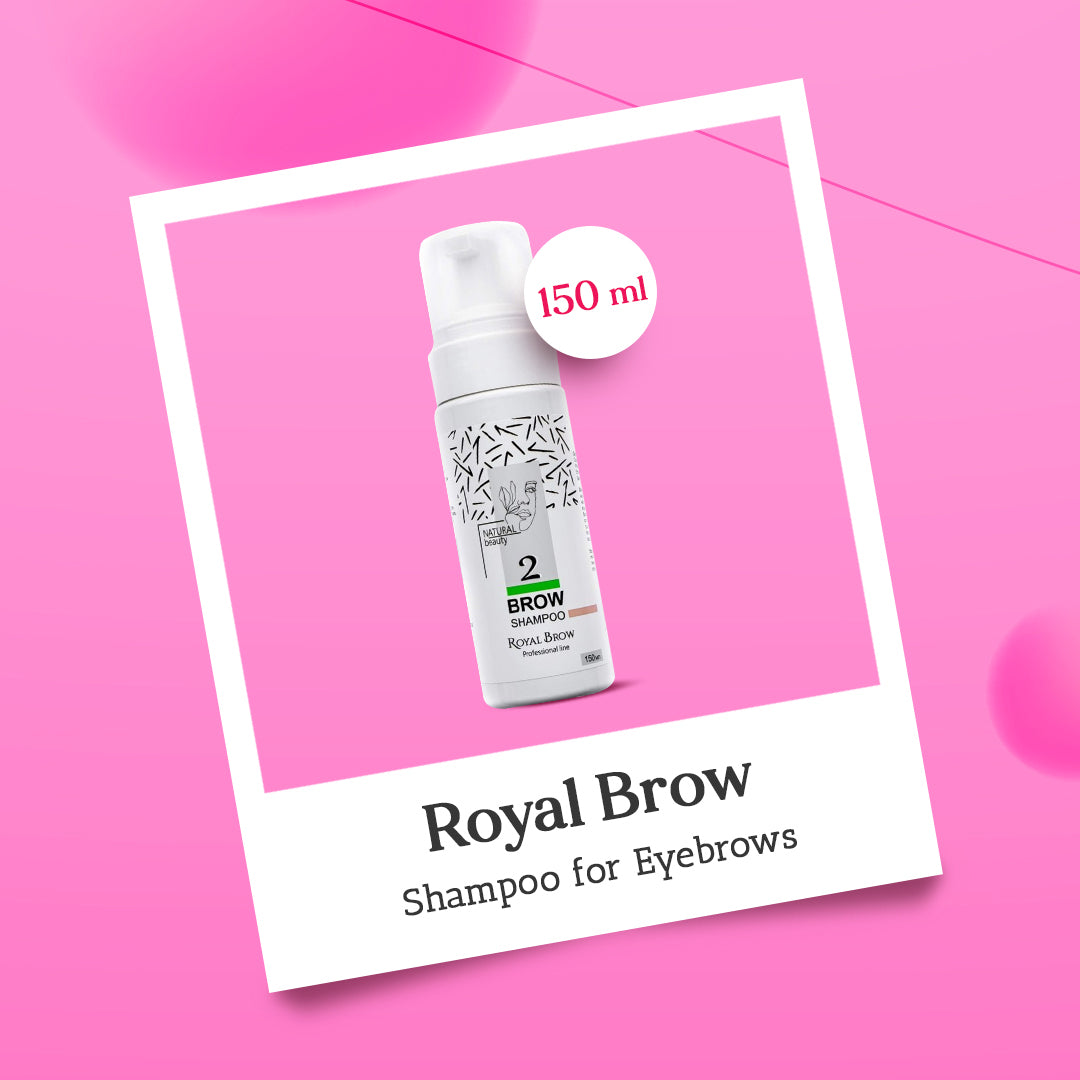 Shampoo for eyebrows Royal Brow with wheat germ extract, 150ml