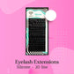Eyelash extensions “Silicone” Black - 20 lines - Separate- L