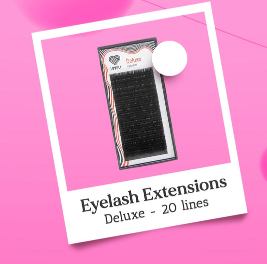Eyelash Extensions  Deluxe Black - 20 lines MIX (CC 0.10 8-15 мм)